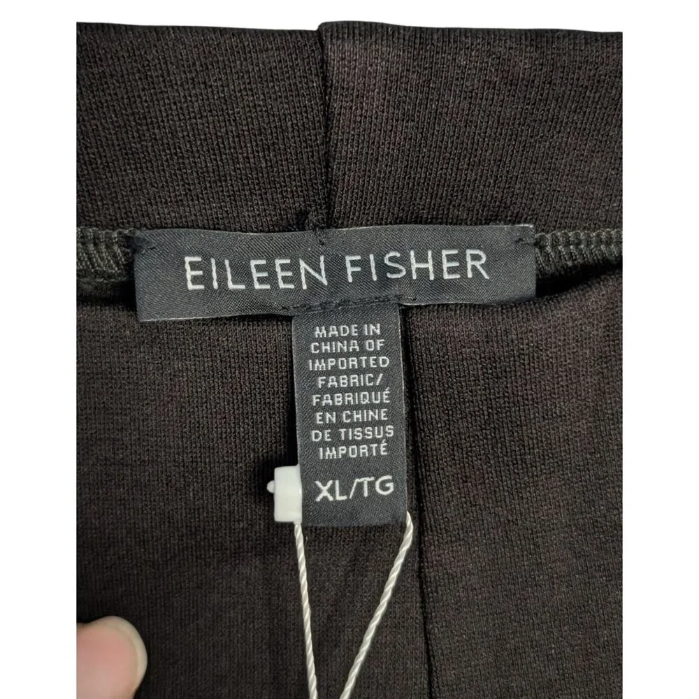 Eileen Fisher Womens Slim Pant XL Black Rayon Nylon Spandex Heavyweight - Picture 3 of 15